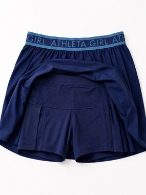Athleta Girl Pleat Perfect Skort Navy Size L 12